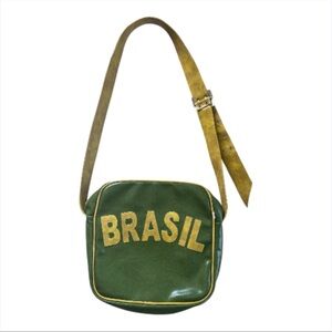 BRASIL Green and Yellow Adjustable Shoulder Messenger Bag